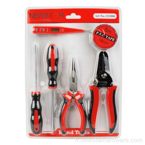 Kit d'outils 6PCS dans l'ensemble d'outils de supermarché blister